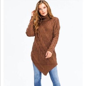 Brown Cable knit sweater